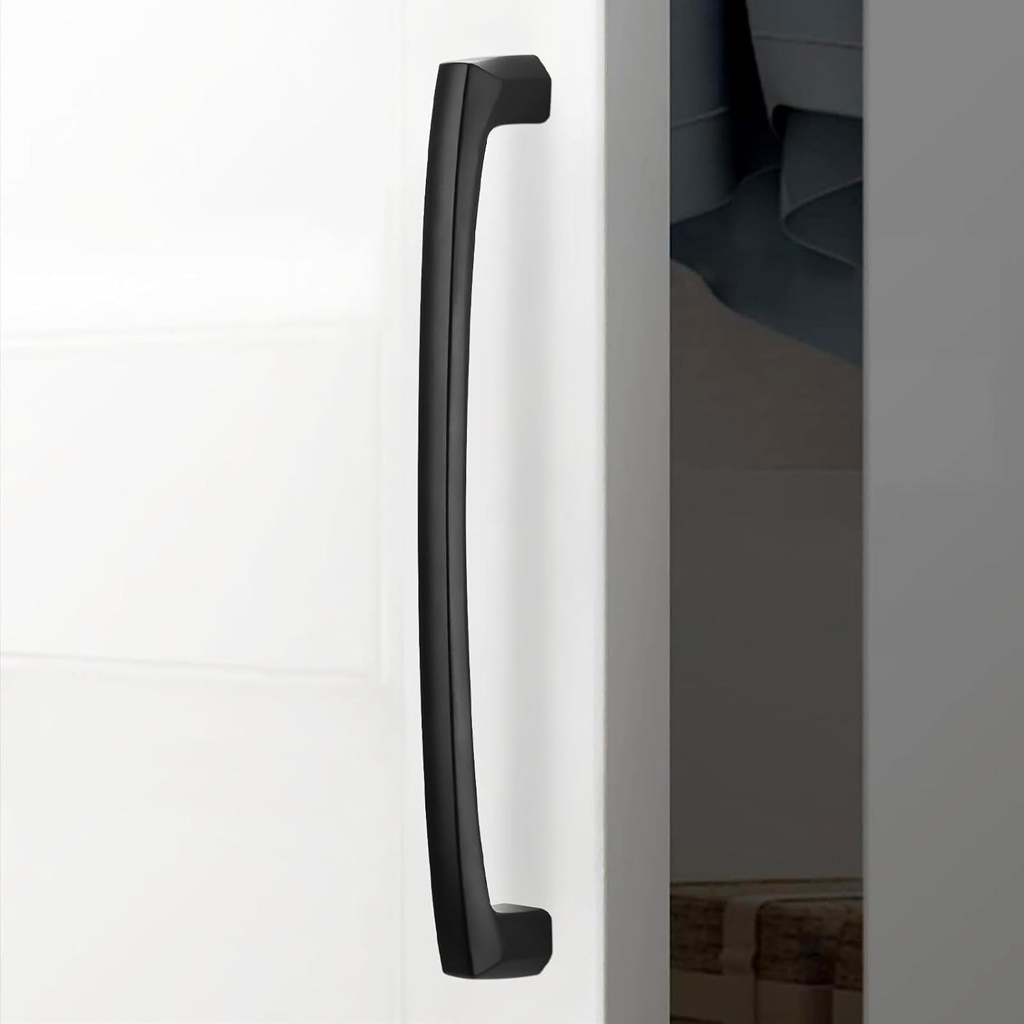 10 Manijas Gabinete Cocina 7pulg Negro Mate