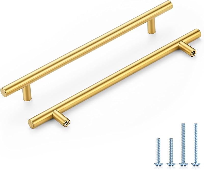 Manijas latón cepillado 7-1/2" tiradores acero inox 30 Uds