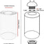 5 Pack Cubiertas Vidrio Transparente para Lámparas Cilíndricas