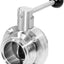 Válvula sanitaria tri clamp 2pulg con junta silicona