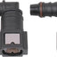 Conector rápido combustible 90° hembra tubo a barbo macho