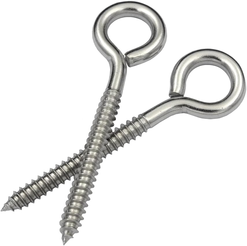4 Pack Pernos Gancho Carga Pesada 400lb Acero Inox 304