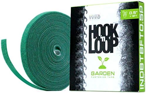 Tiras autoadhesivas verdes para jardinería 1/2" x 18ft