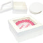 10 Cajas Pastel 14x14x6pulg con Tablas Blancas