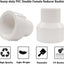 Acoplamiento roscado PVC 3/4 a 1/2 doble rosca 10 Uds