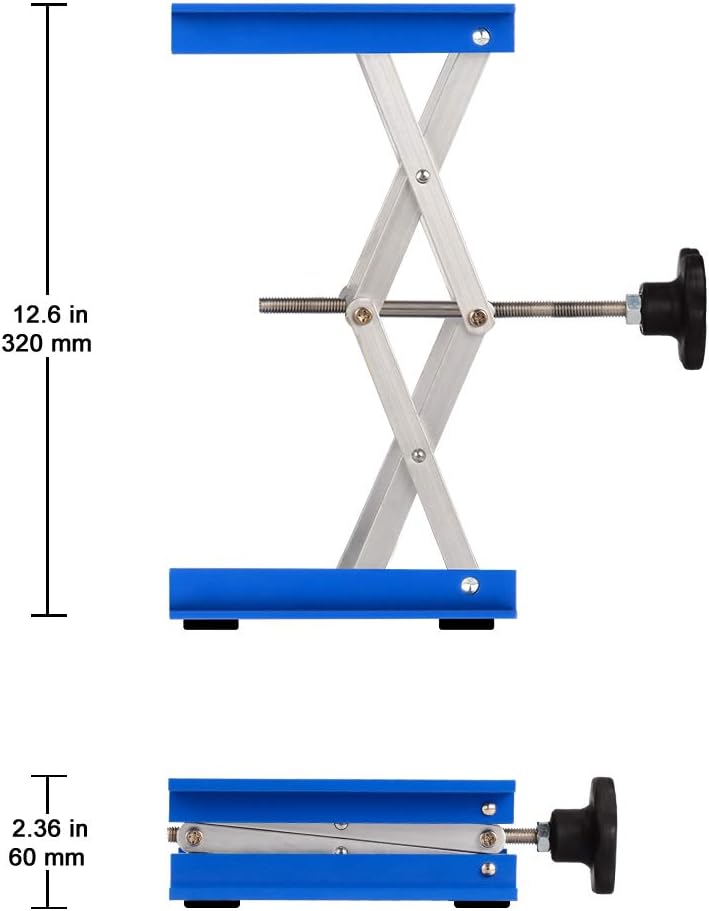 Jack laboratorio 8x8" aluminio soporte 33lb