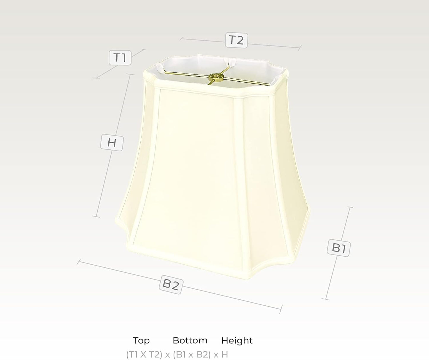 Pantalla rectangular esquina invertida 4.25x6x8x11x8.75pulg