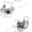 Soporte acero inox para barra armario y ducha 1"