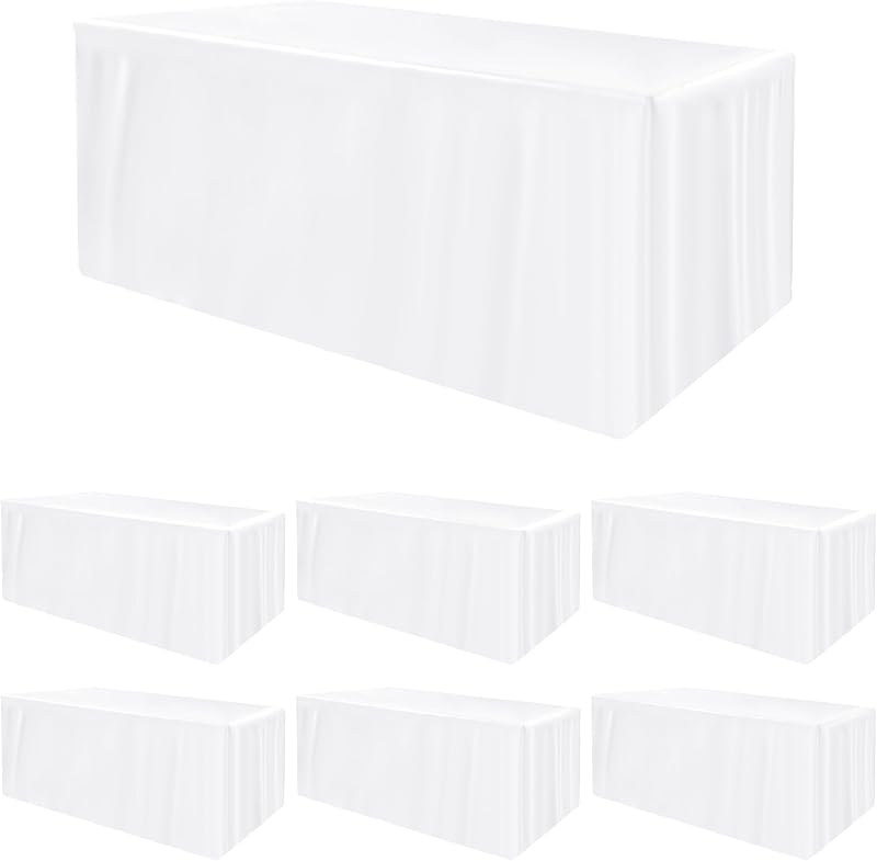 6 Pzas Manteles Rectangulares 30x72pulg Blanco