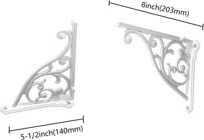 Soporte pared 8" pack 2 servicio pesado vintage