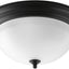 Lámpara techo 3 luces empotrada 15x6pulg negro forjado