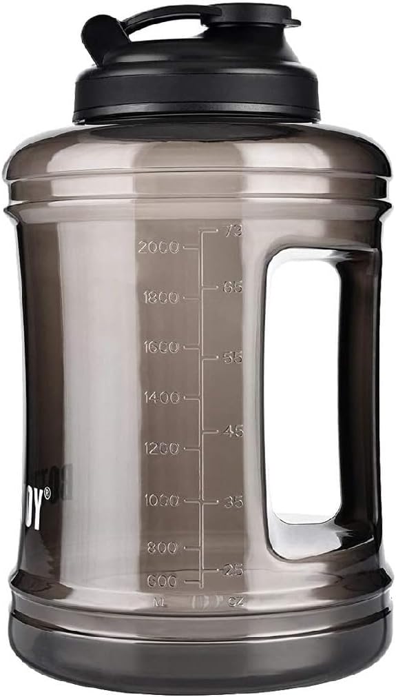 Botella agua deportiva 2.5L sin BPA boca ancha