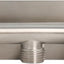 Grifo ducha metal 4" RV níquel cepillado con dos perillas