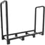 Estante leña exterior 4ft soporte apilador ajustable metal