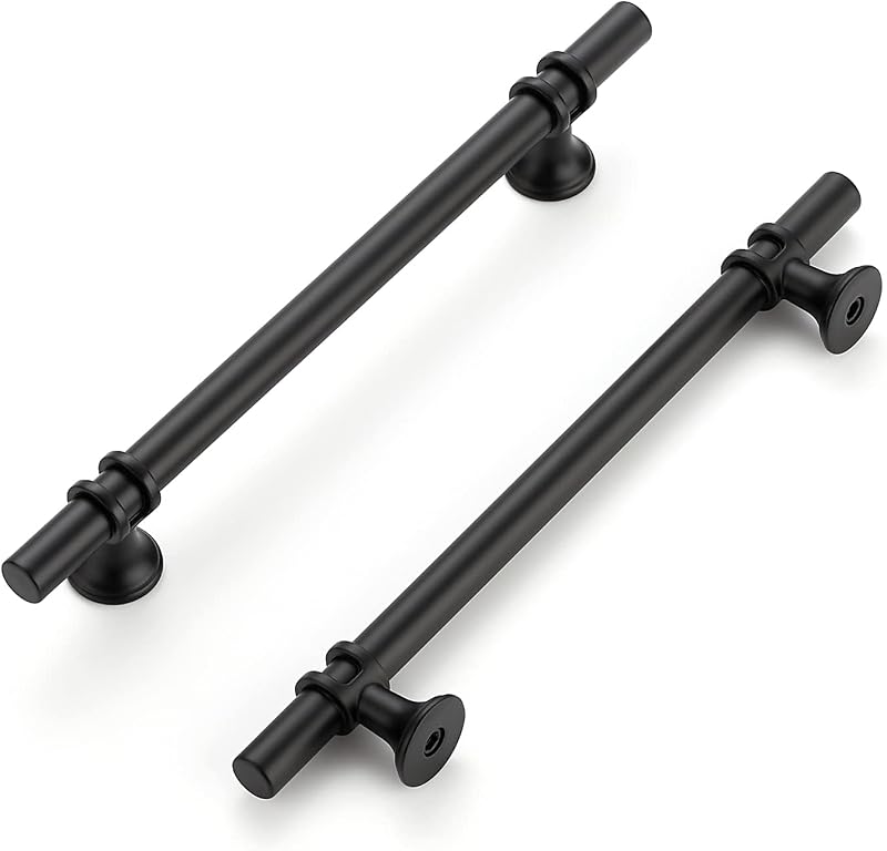 Manijas armario negro 25uds T-Bar 8-4/5"
