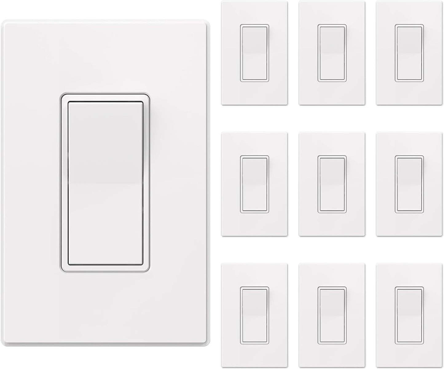 Interruptor pared un solo polo 15A 120/277V UL/CUL pack 10