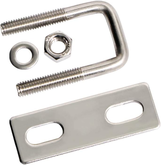 Pernos cuadrados M6 acero inox 304 plateado con tuercas para auto
