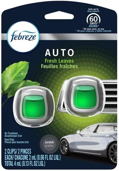 Ambientador coche con clip 30 dias frescura 2 unidades