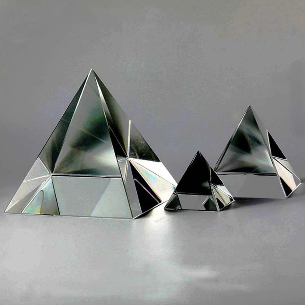Prisma cristal pirámide 4 lados decoración escritorio