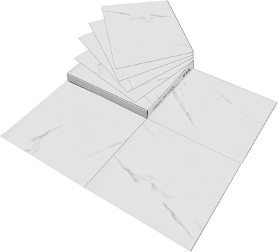 10 Azulejos Mármol Blanco 12x12pulg Impermeables Cocina
