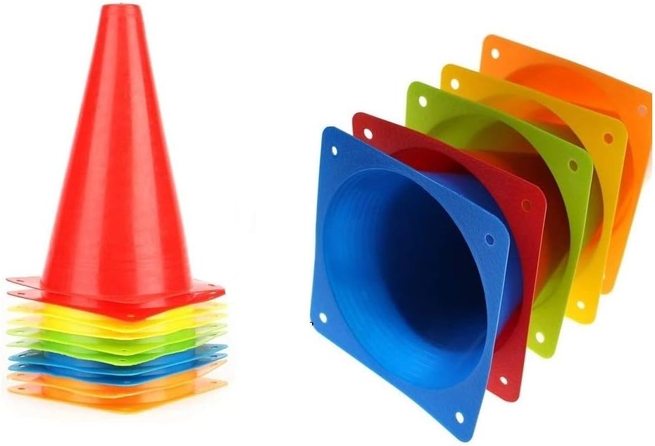 Conos fútbol 7pulg plástico 25uds bolsa transporte niños