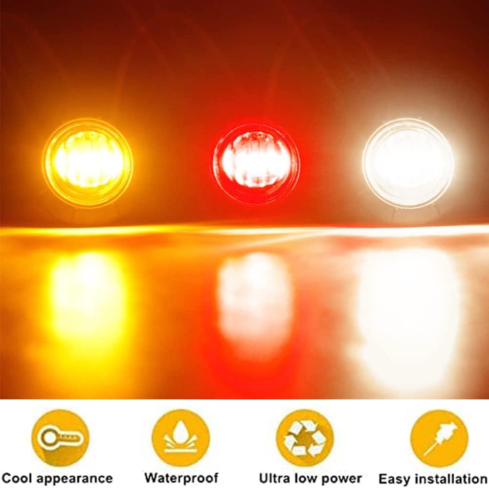 15 Luces LED 3/4pulg 12V para Remolque Camión