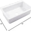 Fregadero cocina arcilla refractaria blanca 33pulg 4