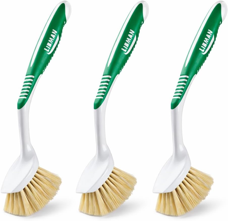 Cepillo limpiador de verduras y frutas LIBMAN 3 unidades fibras naturales