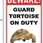 Letrero aluminio Beware! Tortuga Verde Estilo Retro