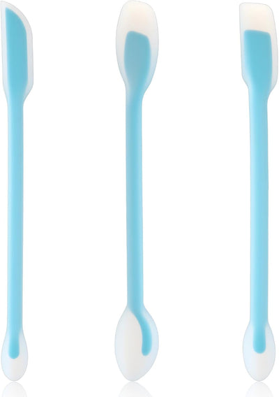 3 Pzas Espátula Silicona Doble Extremo Cuchara Medidora Hornear