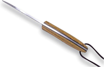 Cuchillo caza deportivo mango Bocote 4.13pulg SANDVIK 14C28N cuero
