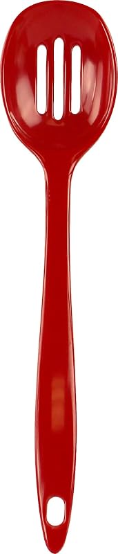Cuchara ranurada melamina cocina 11.5pulg rojo