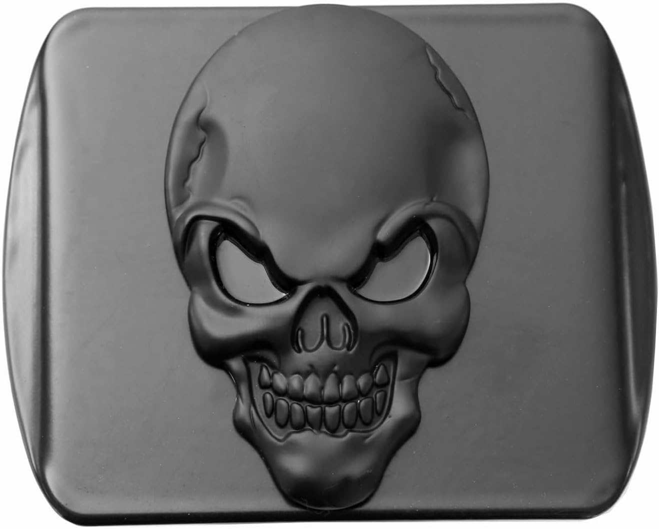 Cubierta enganche remolque emblema calavera 3D 2pulg negro