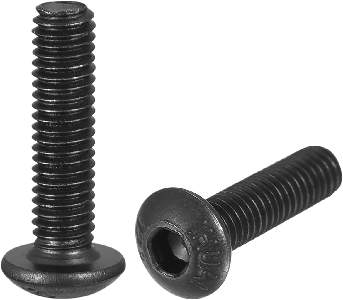 Tornillos cabeza botón hex M3x12mm acero aleación 50pzas