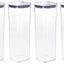 Contenedor hermético cuadrado 2.3qt set 4 para espaguetis