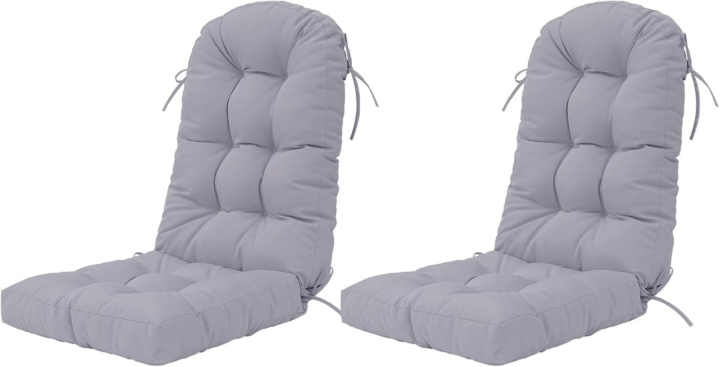 Set 2 Cojines Silla Patio 49x20" Color Gris Claro