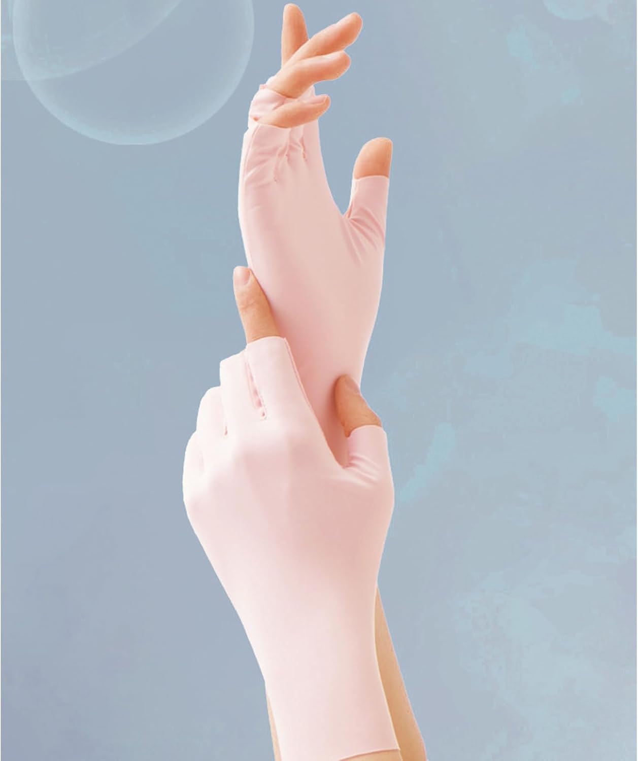Guantes UV seda sin dedos para mujer actividades al aire libre