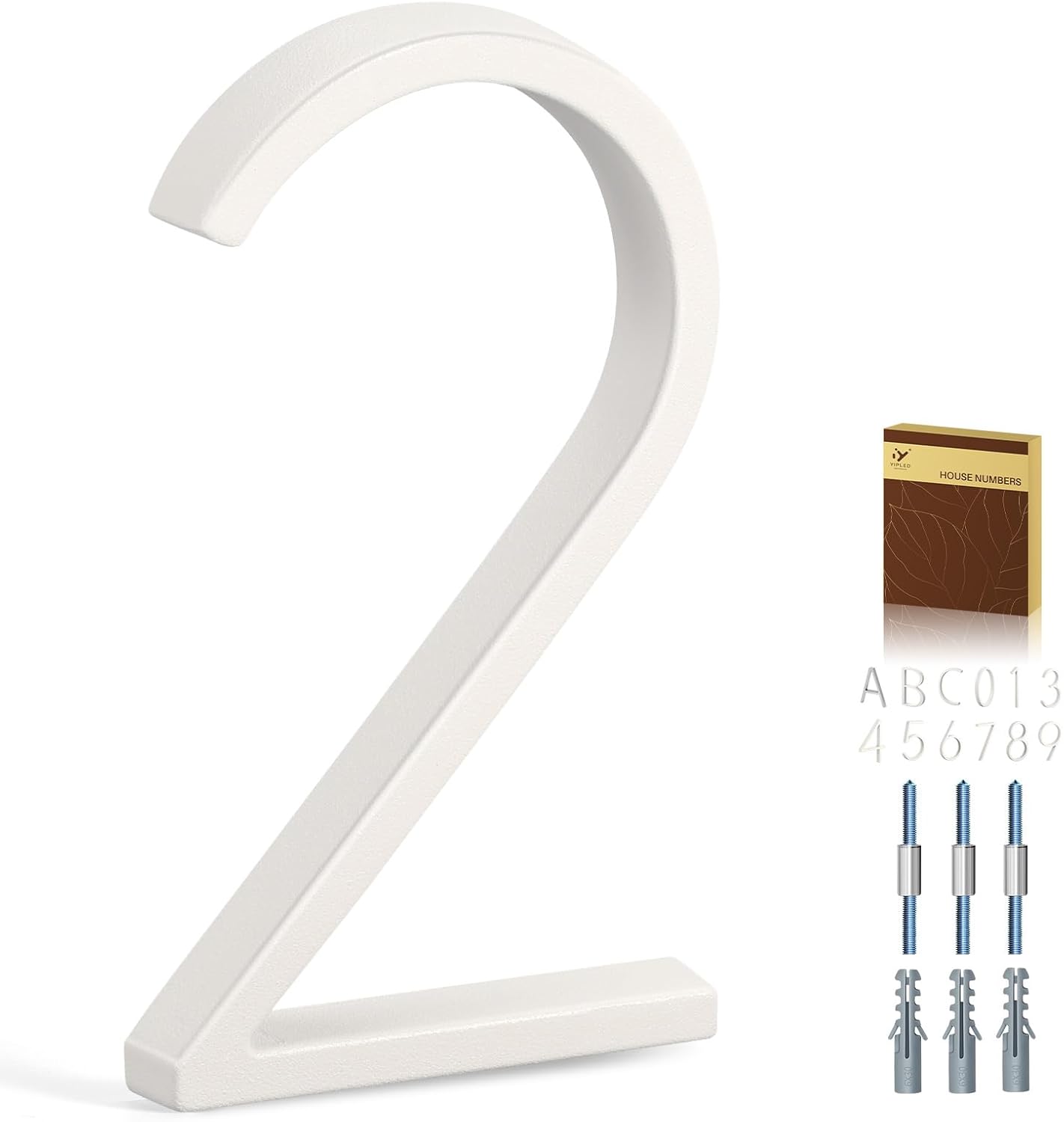 Números de casa 5pulg metal moderno resistente clima