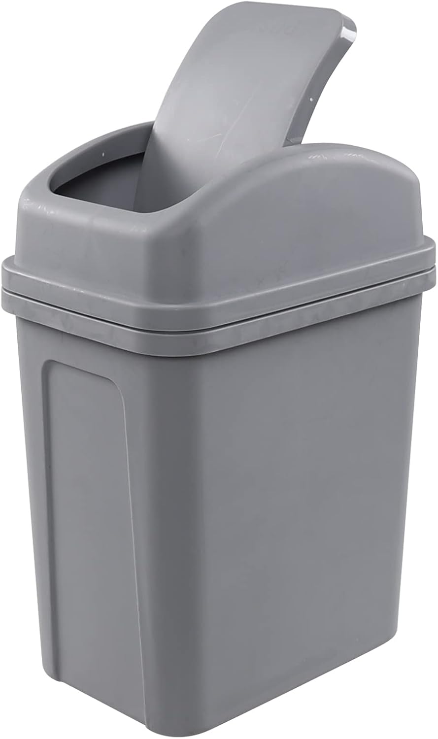 Cubo basura 2gal con tapa abatible gris