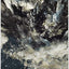 Alfombra decorativa 2'3x4' azul y multicolor abstracta