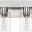 Lámpara tocador baño 8 luces níquel cepillado pantalla