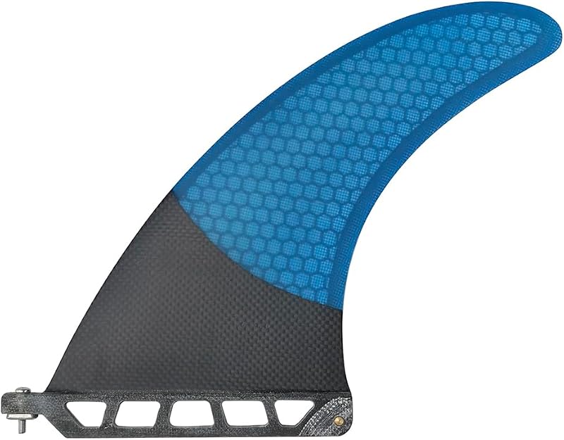 Aletas longboard fibra vidrio panal carbono 8" azul