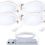 Luz LED empotrable 6" techo ducha 4uds 975lm 5 temperaturas