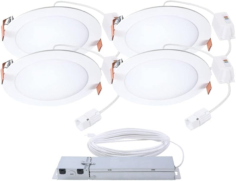 Luz LED empotrable 6" techo ducha 4uds 975lm 5 temperaturas
