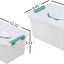 Contenedores 14qt y 7qt plástico transparente pack 2