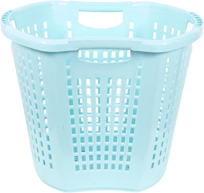 Cesta jardín lavandería Bushel fabricada EE.UU. azul