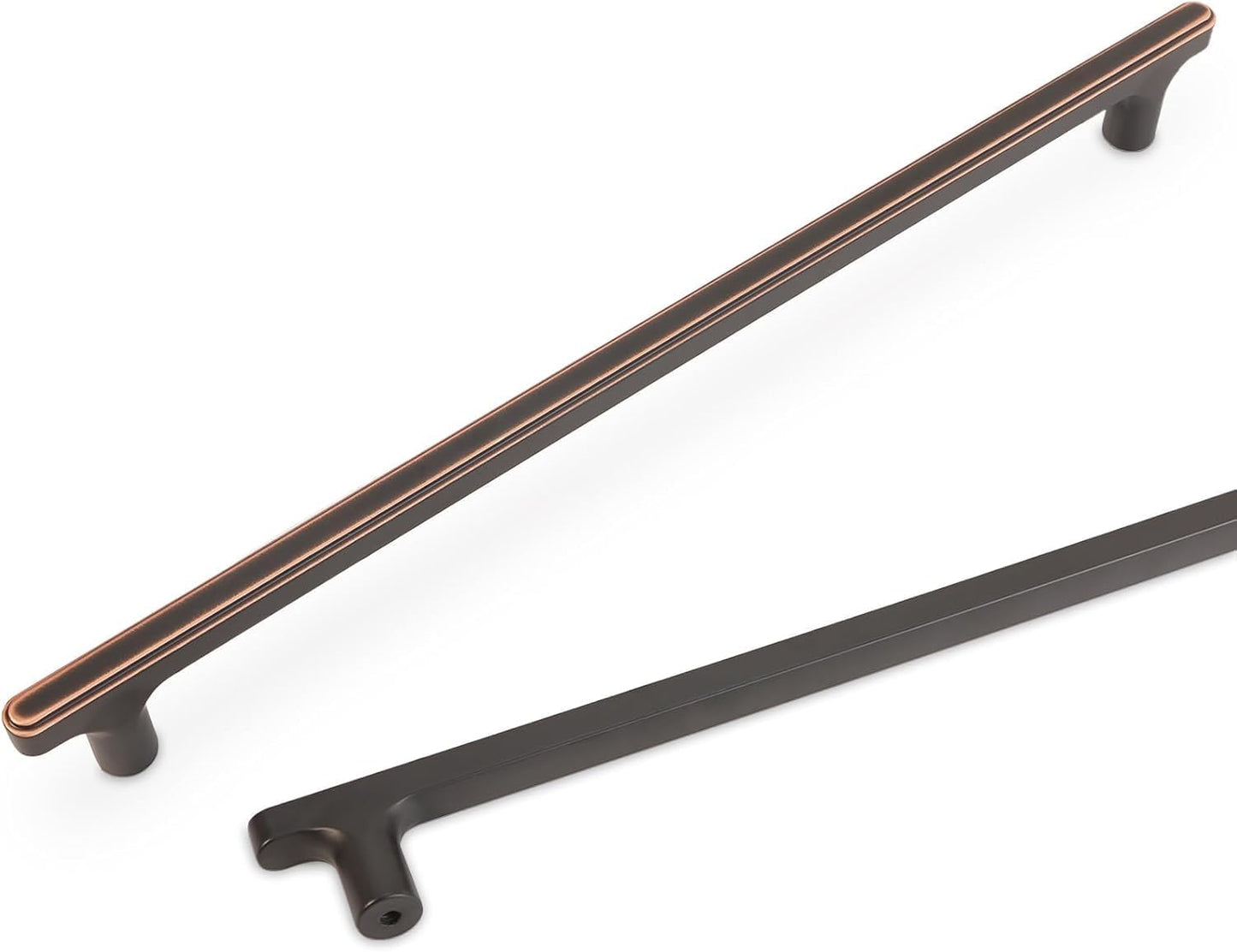 10 Manijas Gabinete Cocina 32cm Bronce Aceitado