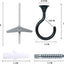 Ganchos techo para plantas colgantes 2 set negro