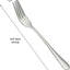 Set 12 Tenedores Acero Inox 8.07pulg para Mesa y Postre