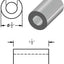 Espaciador aluminio negro 3/4x3/8 pulg redondo liso
